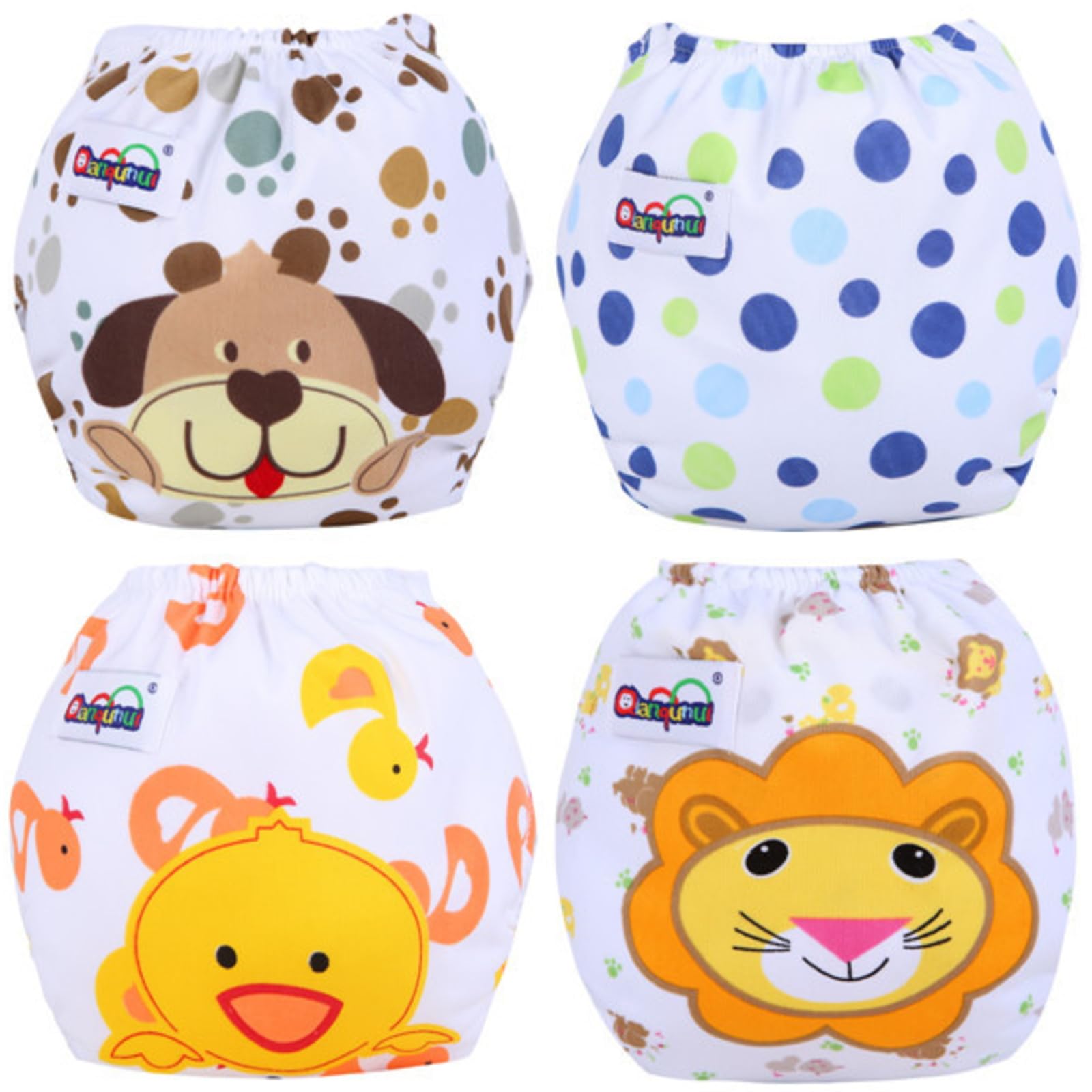Amazon.co.jp: おむつカバー 4枚組 防水 布おむつ フリーサイズ サイズ