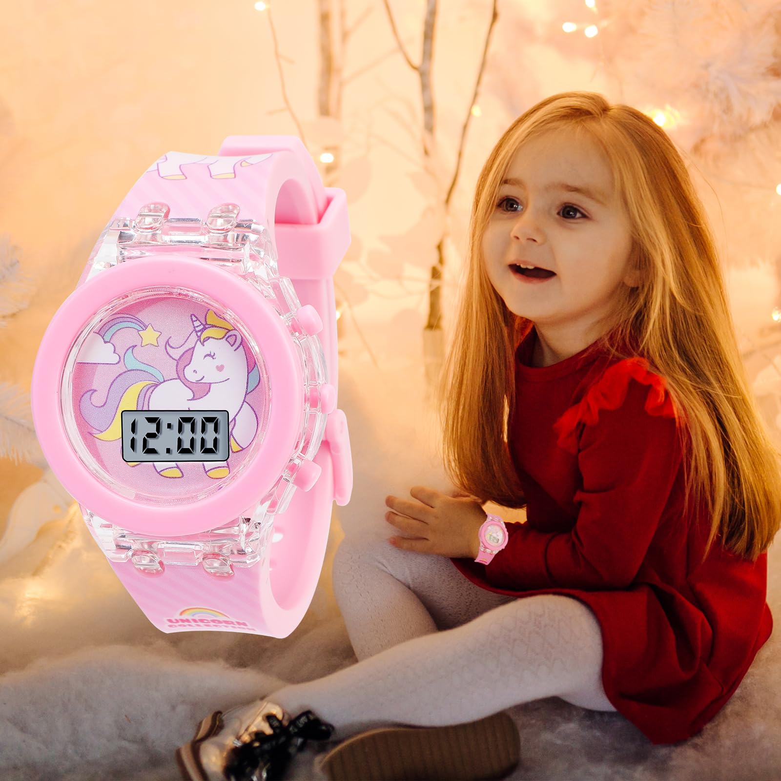 Reloj Digital para Niños Niña, Reloj de Pulsera Niña Multifunción, Relojes Niñas Niños Digital para Niños de 3 a 12 años