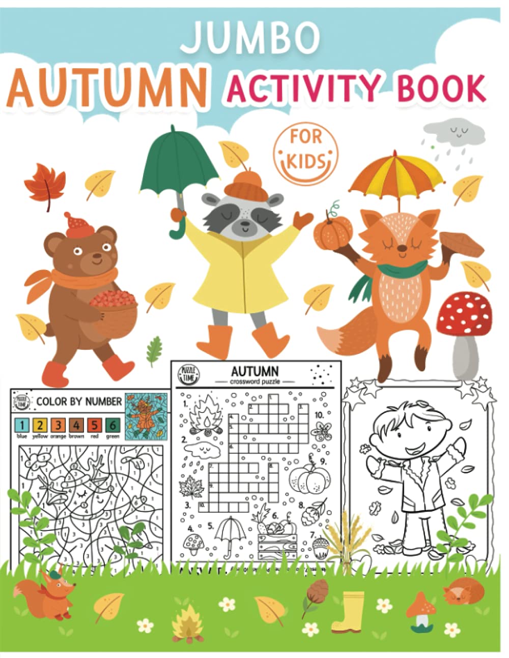 Jumbo Autumn Activity Book For Kids: The big fall activity book with 100+ Sheets