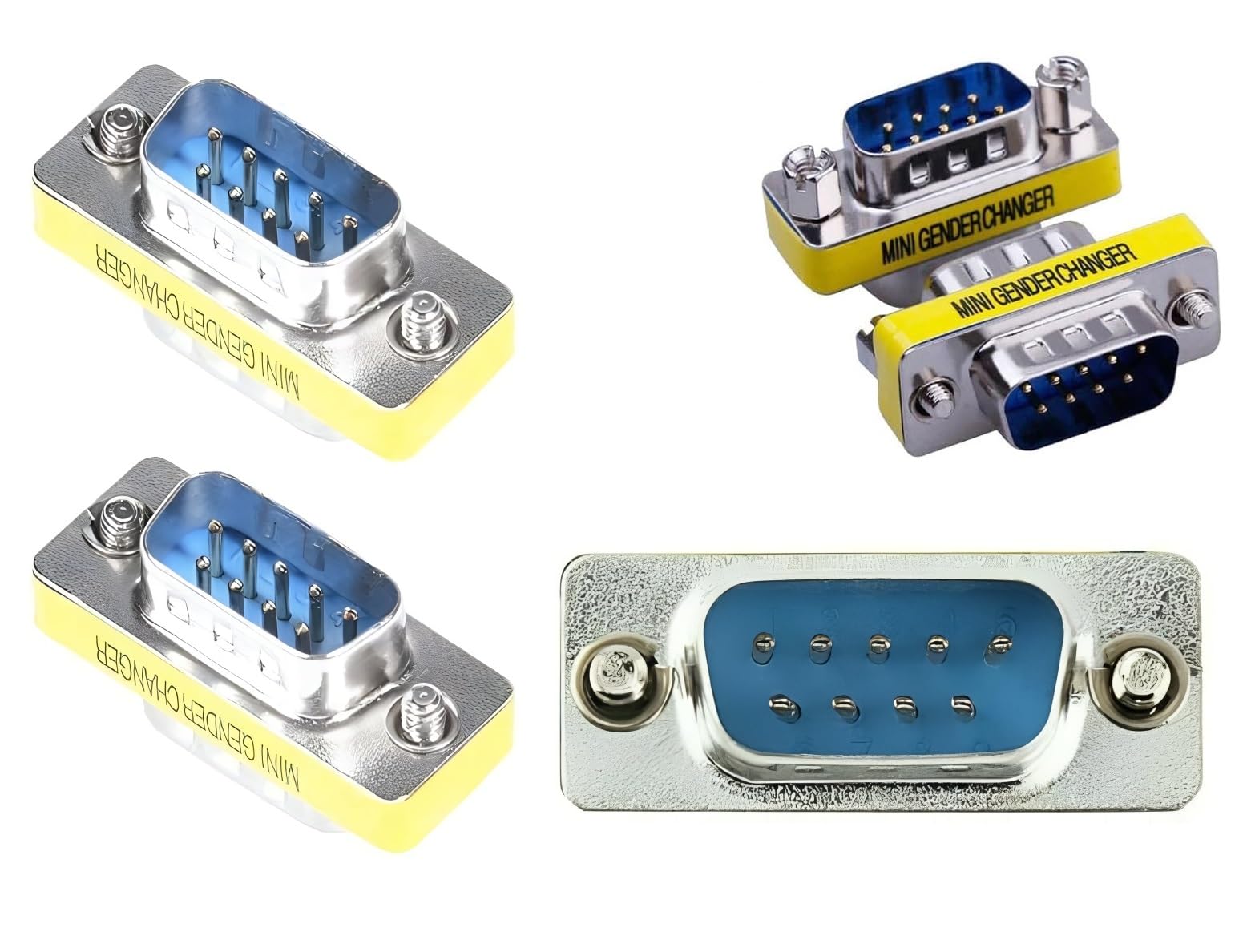 9 Pin RS-232 DB9 Serial Gender Changer Coupler Adapter (DB9 M/M (5 Pieces)) DB-9 Male to Male-image-8