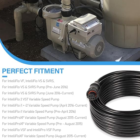 Replace Part for 350122 Communication Cable for Pool Plumbing System Automation Cable 50 Ft. Compatible with Intelliflo Pool Pump