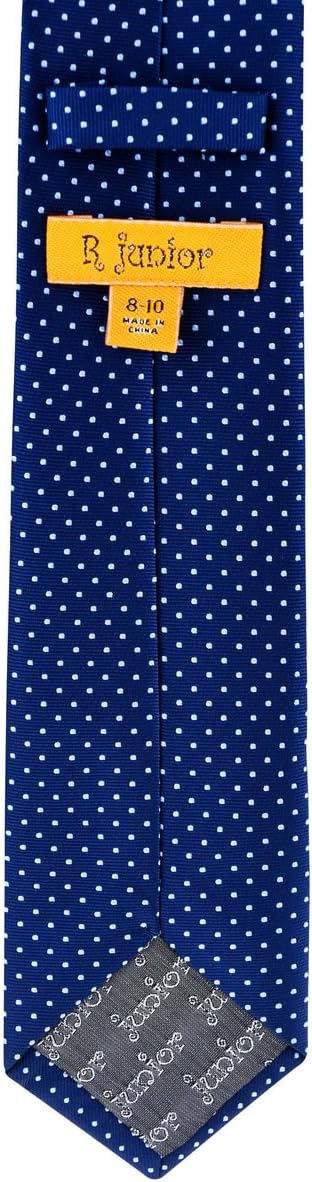 Retreez Modern Mini Polka Dots Woven Boy's Tie - 8-10 years