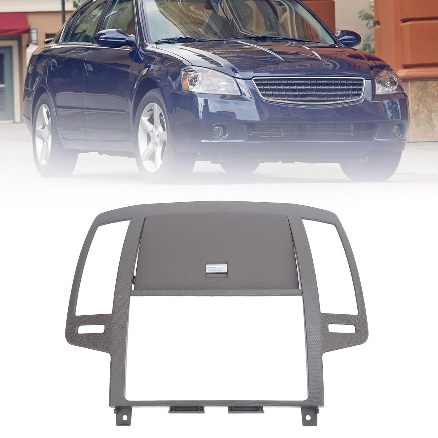 Center Dash Radio Bezel, Dashboard Radio Panel Trim with Air Vent Frame Fit for Altima 2005 2006 Interior Center Console Decorative ABS Wear Resistant Heat Resistant Replacement Radio Surround