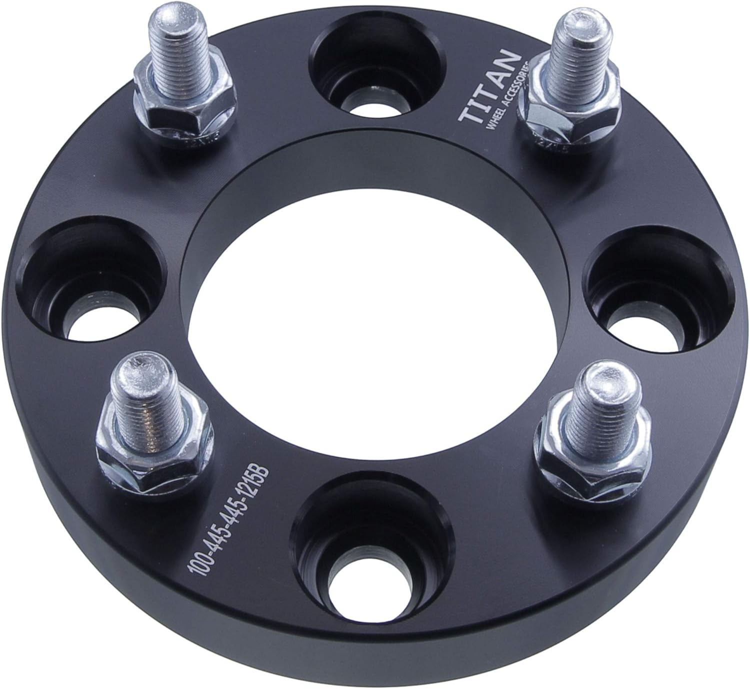 1.5" 4x4.5 Wheel Spacers - Fits Acura CL TL Legend Fits Honda Prelude Accord Fits Mitsubishi Lancer Galant - 1.5 Inch (38mm), 4x114.3, 12x1.5 Studs - Pair of 2 - Black