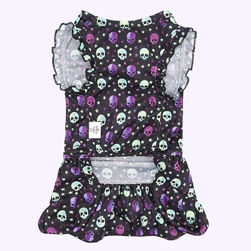 Miniatura 27 de CuteBone - Vestido de terciopelo para perro, falda de leopardo rosa, disfraz de mascota, ropa de gato con lazo, cuerda para el día de San Valentín