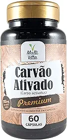 Carvão Vegetal 700mg 60 Cápsulas Carvão Ativado Suplemento Digestivo 2 Cápsulas por Dose Multi Vitta