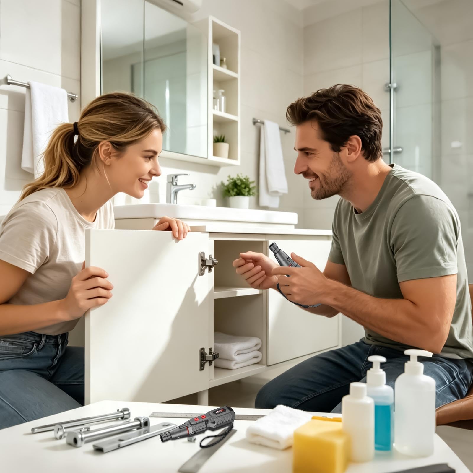 Cacciavite Elettrico Senza Fili Ricaricabile Ergonomico a 3 Velocità per