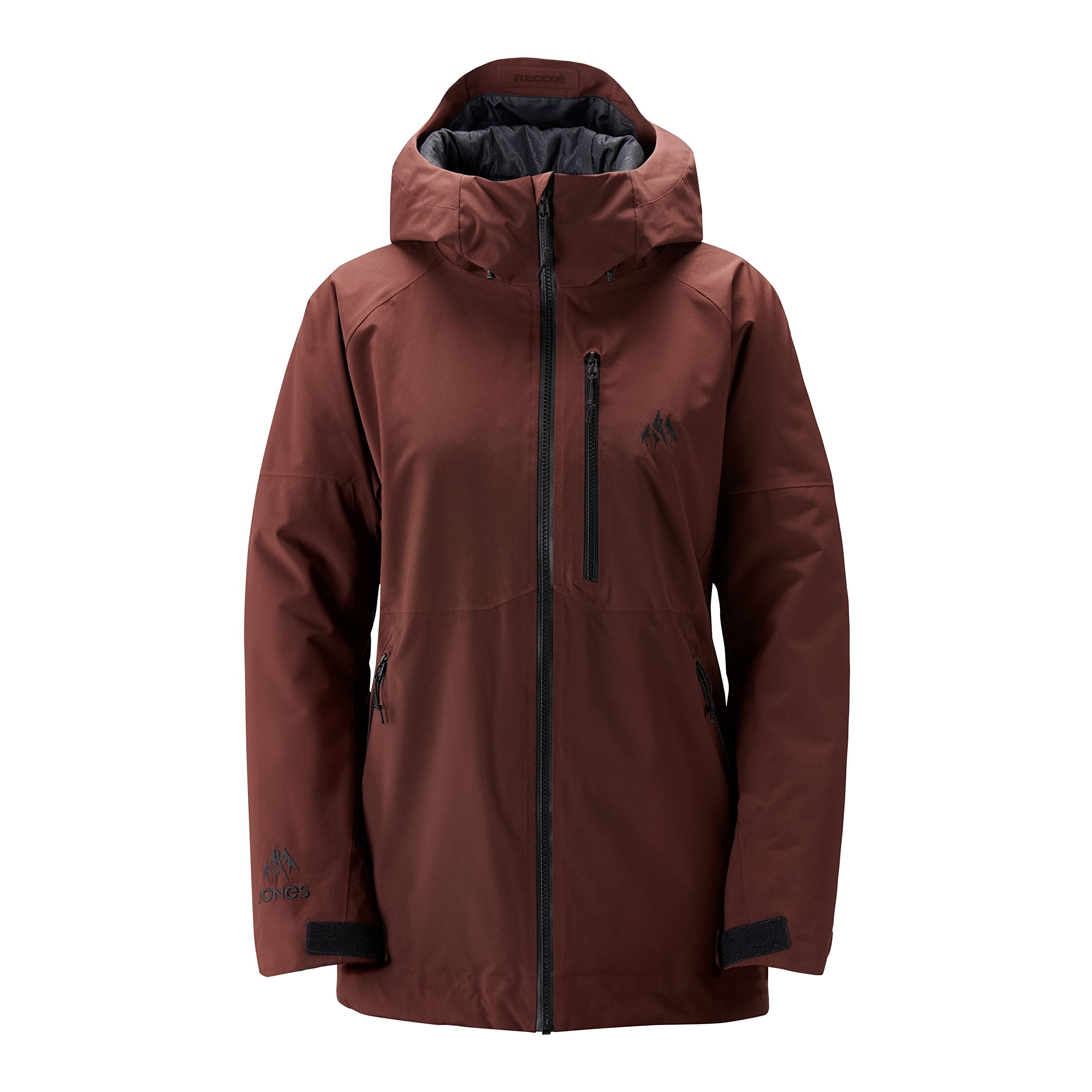 JONES Snowboards Women's Mountain Surf Parka, Vulcan Red, Large