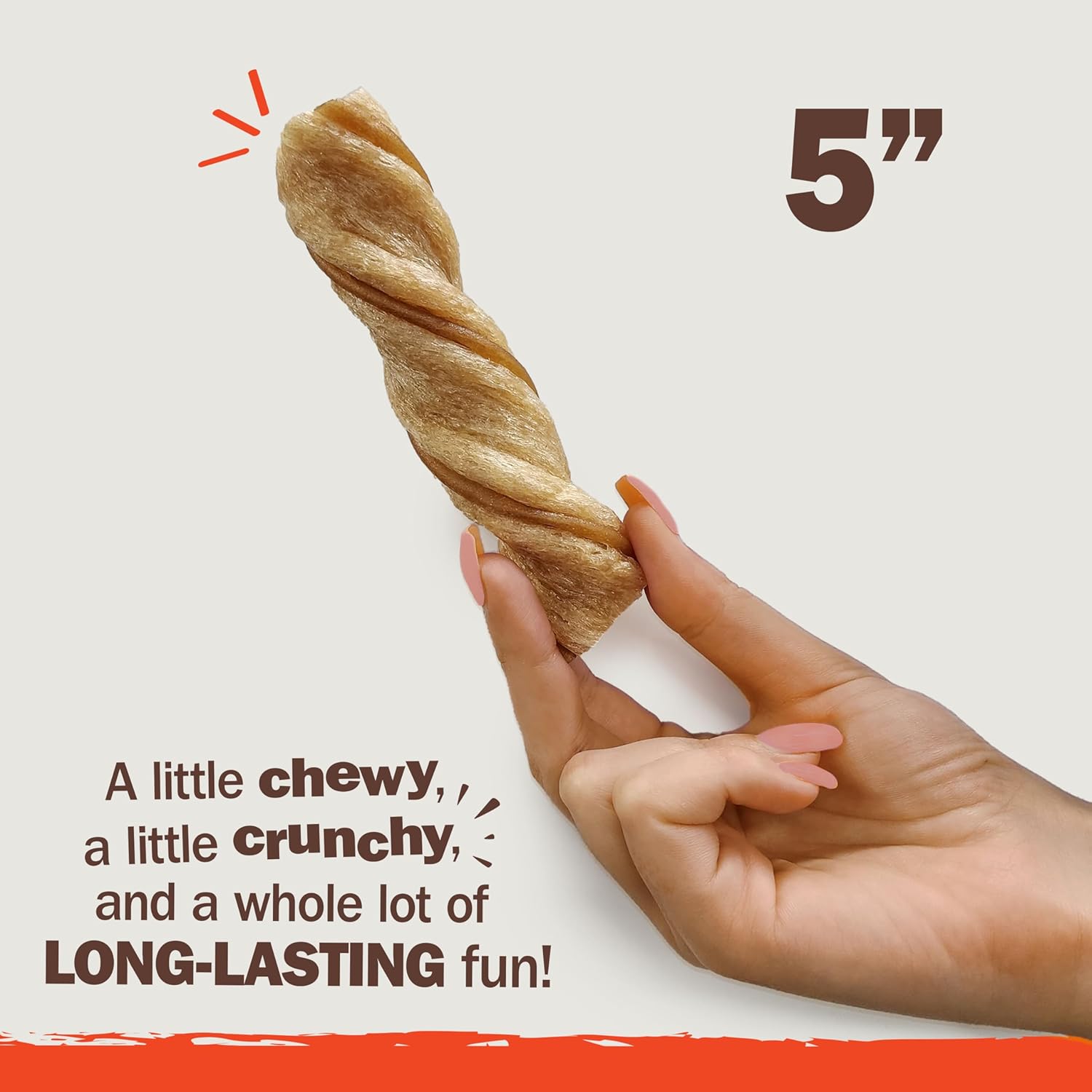 Cadet Chewalicious Chewy 'N Crunchy Spiral Dog Treats, Limited Ingredient, Rawhide-Free, Long-Lasting Chews for Dogs Made with Real Chicken, 3 Count, Pack of 4