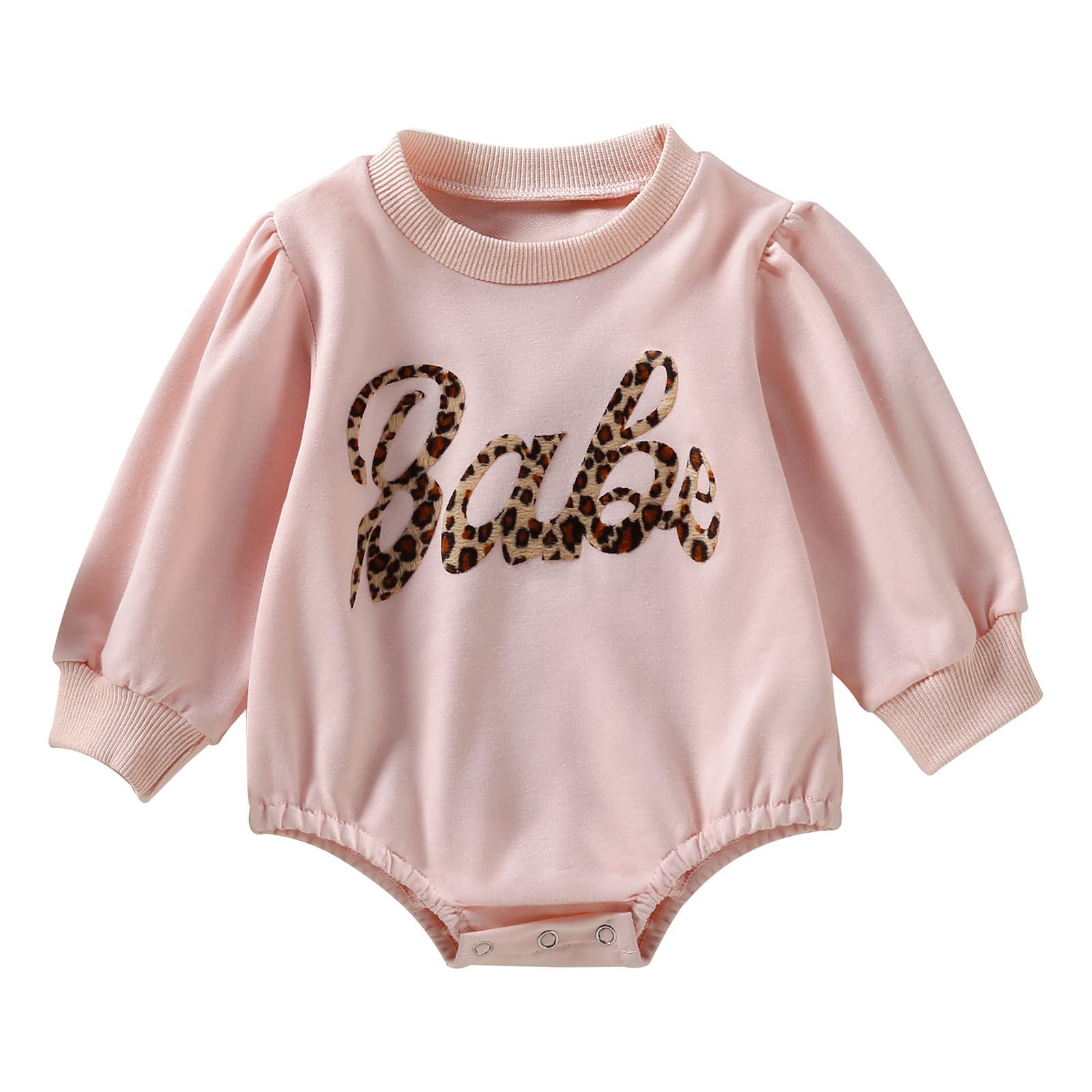Baby Girl Boy Crewneck Sweatshirt Romper, Long Sleeve Rainbow Pullover Sweater Top Warm Fall Winter Clothes
