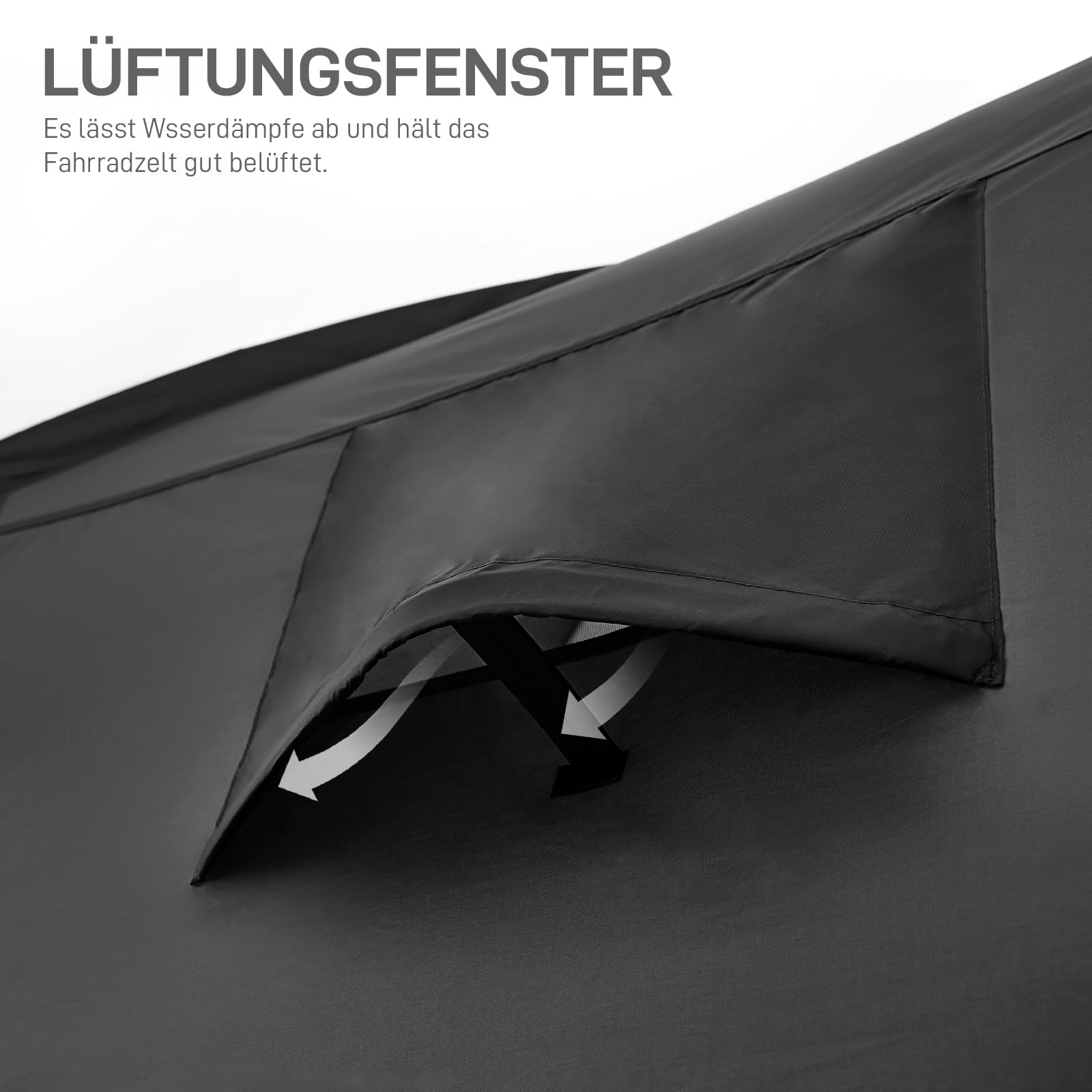 EVER ADVANCED Fahrradzelt für 2-3 Fahrräder, Fahhrradgarage 200x120x165cm, PU 4000MM Wasserdicht Gerätezelt für Fahrräder, Motorräder, Gartenwerkzeuge, Tragbarer Kompakter Fahrradschuppen für Freien