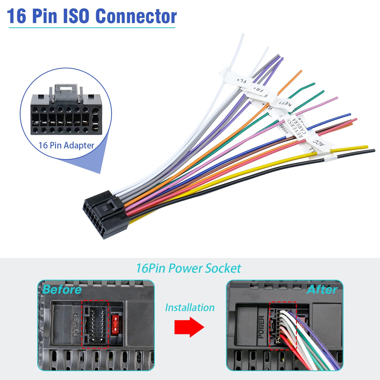 16 Pin ISO Connector installation