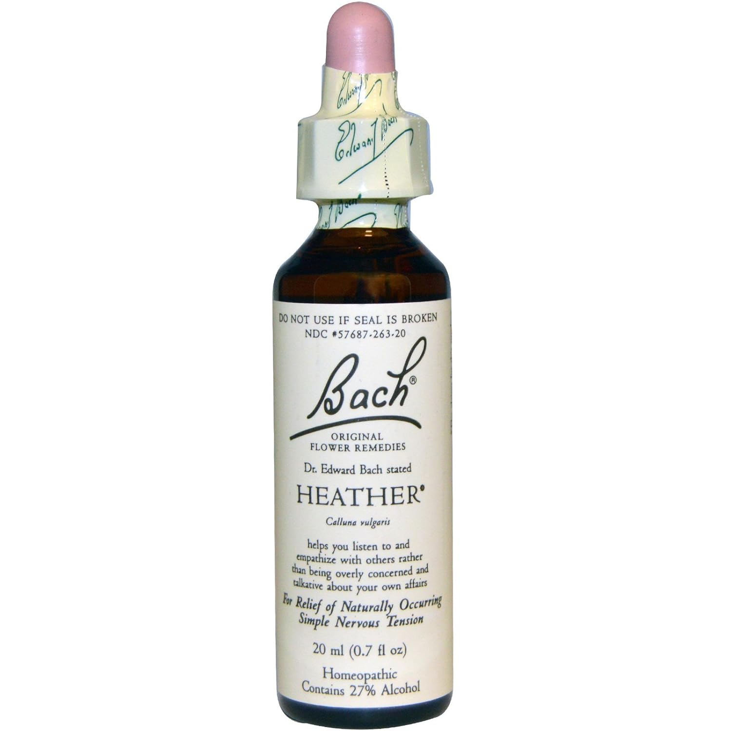 Bach, Original Flower Remedies, Heather, 0.7 fl oz (20 ml) - 2pc
