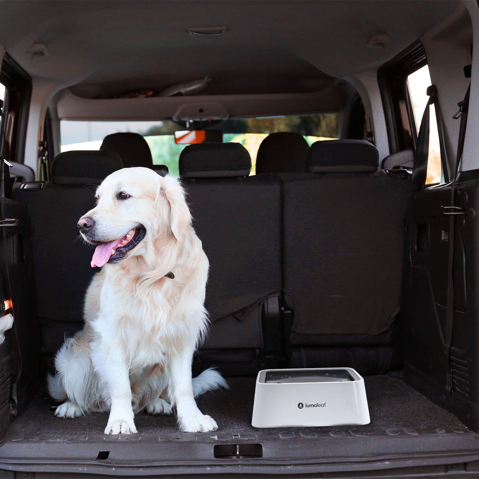 LumoLeaf Wassernapf für Hunde, 2L, Anti-Schwapp Fressnapf Hund Unterwegs mit Kohlefilter, Hundenapf Reise Trinknapf Wasserspender