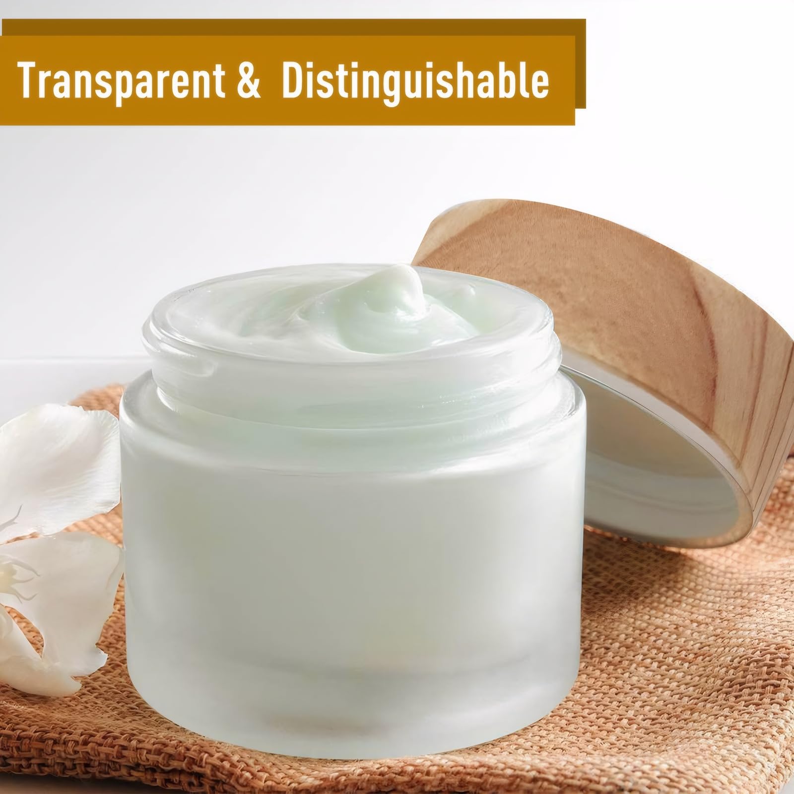 10PCS 5ml Small Glass Jars With Lids, Cosmetic Containers with Bamboo Lid, Reusable Lip Balm Containers Empty - Image 3