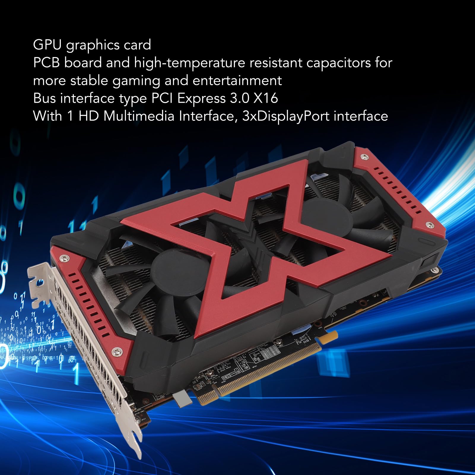 RX580 8 GB GDDR5 256-bitowa Karta Graficzna do Gier, częstotliwość Rdzenia 1286 MHz, Obsługa Rozdzielczości 4096 X 2160, Podwójny Wentylator, PCI Express 3.0 X16, do Gier na