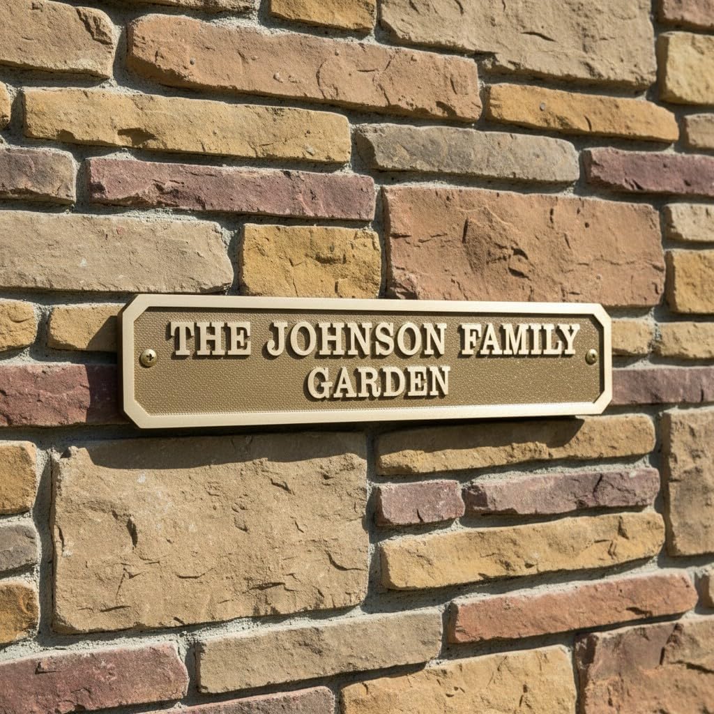 Custom Brass Door Plaque – Personalized Name Plate with Engraved Message | Rectangular Shiny Brass Wall Mount Sign | Custom Size Metal Door Plate for Home, Office & Room Decor(15x5 Cm)