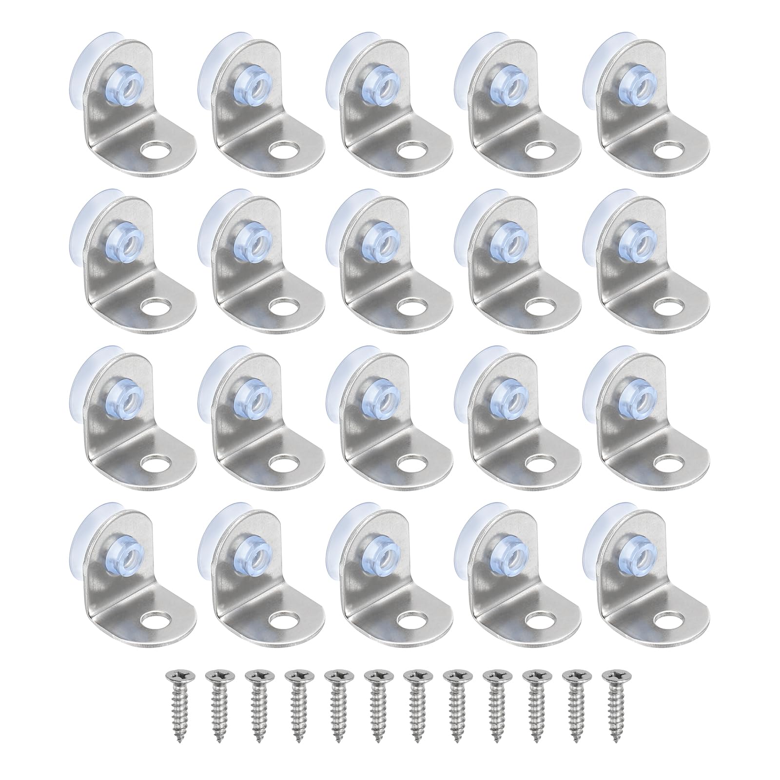 PATIKIL Shelf Support Pegs Nails, 20pcs Stainless Steel Cabinet Shelf Pins with Screws