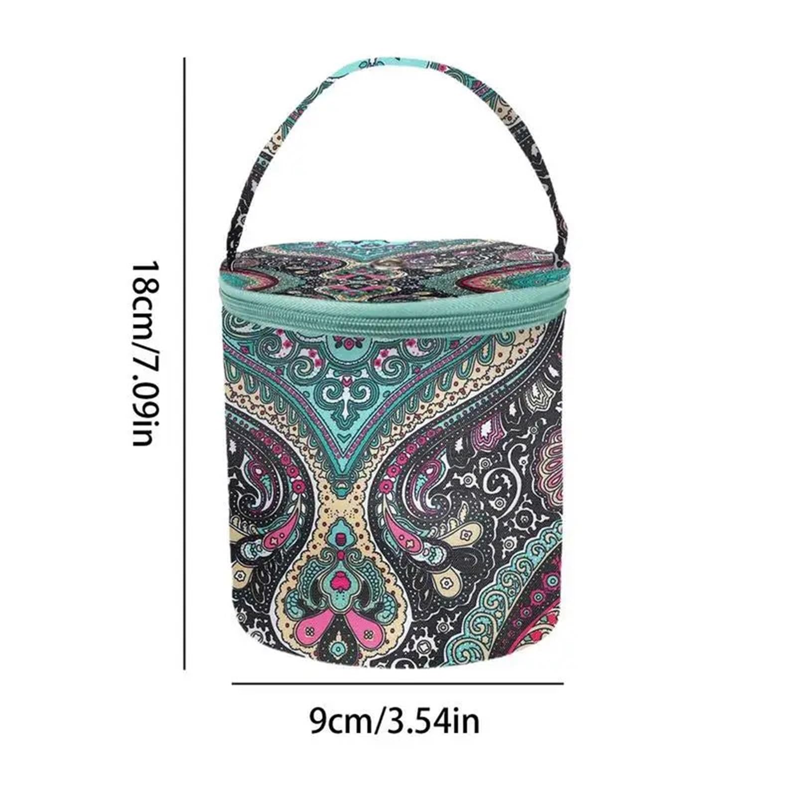 Cestino Cucito Cestino portaoggetti Ferri da maglia Tote organizer for filati Borsa rotonda for uncinetto Accessori for strumenti for cucire artigianali fai-da-te