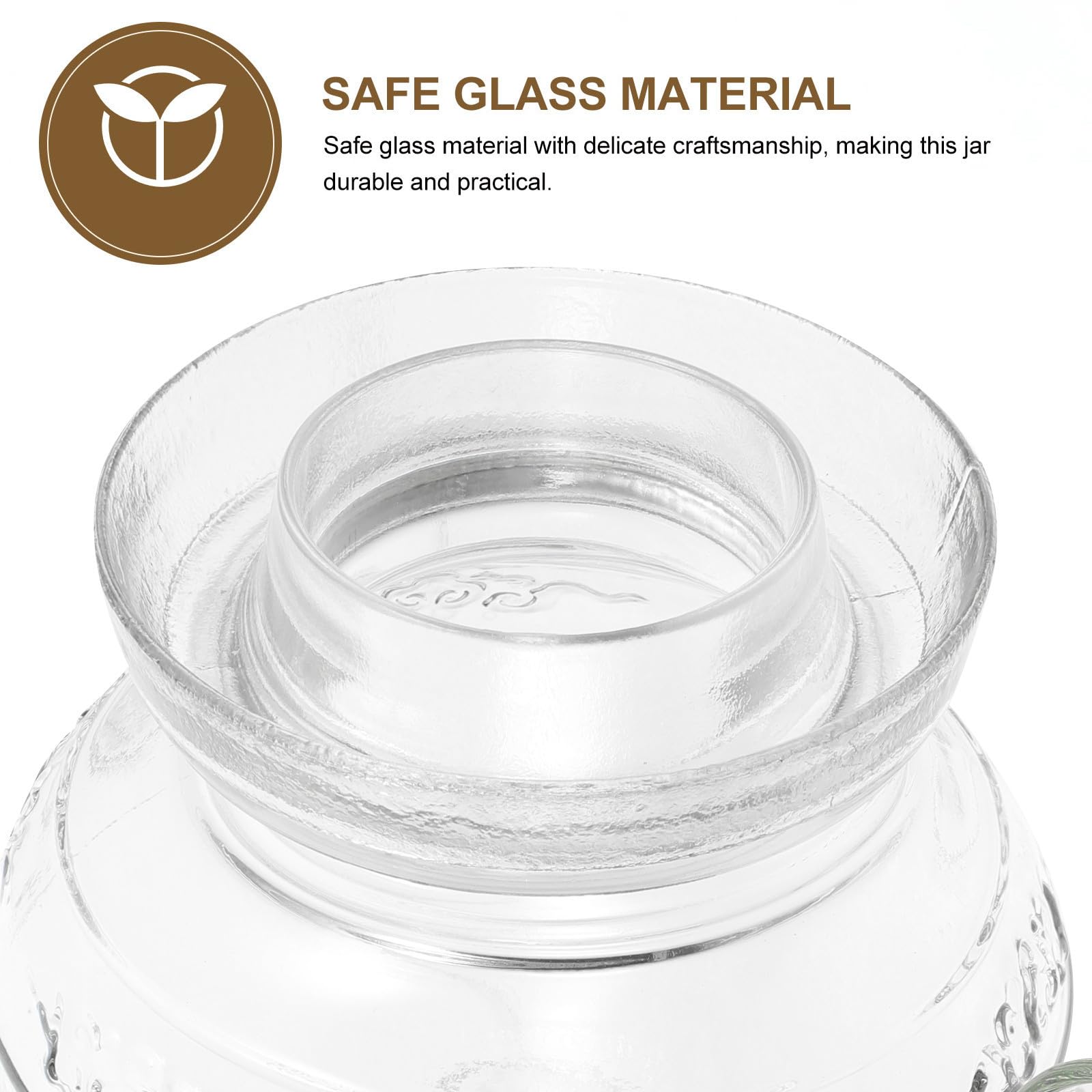 WOONEKY Tarro Almacenamiento Sellado de Pepinillos de Vidrio para Restaurante Capacidad de 2.5kg y Resistente Humedad, Diseño Simple y Práctico Varios estilos para Varios estilos