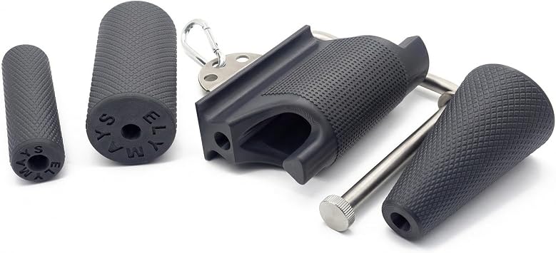 Arm Wrestling Handle Set Grip Strength Trainer with Metal Mount, 4 Attachments for Wrist, Forearm, and Finger Strengthening