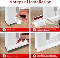 Vista 6 de Tope de puerta para puerta, sello cortable debajo de la puerta, tapón adhesivo fuerte para parte inferior de la puerta para puertas