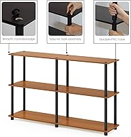 Vista 7 de Furinno Mesa de extremo de alambre, Mesa lateral, Marrón