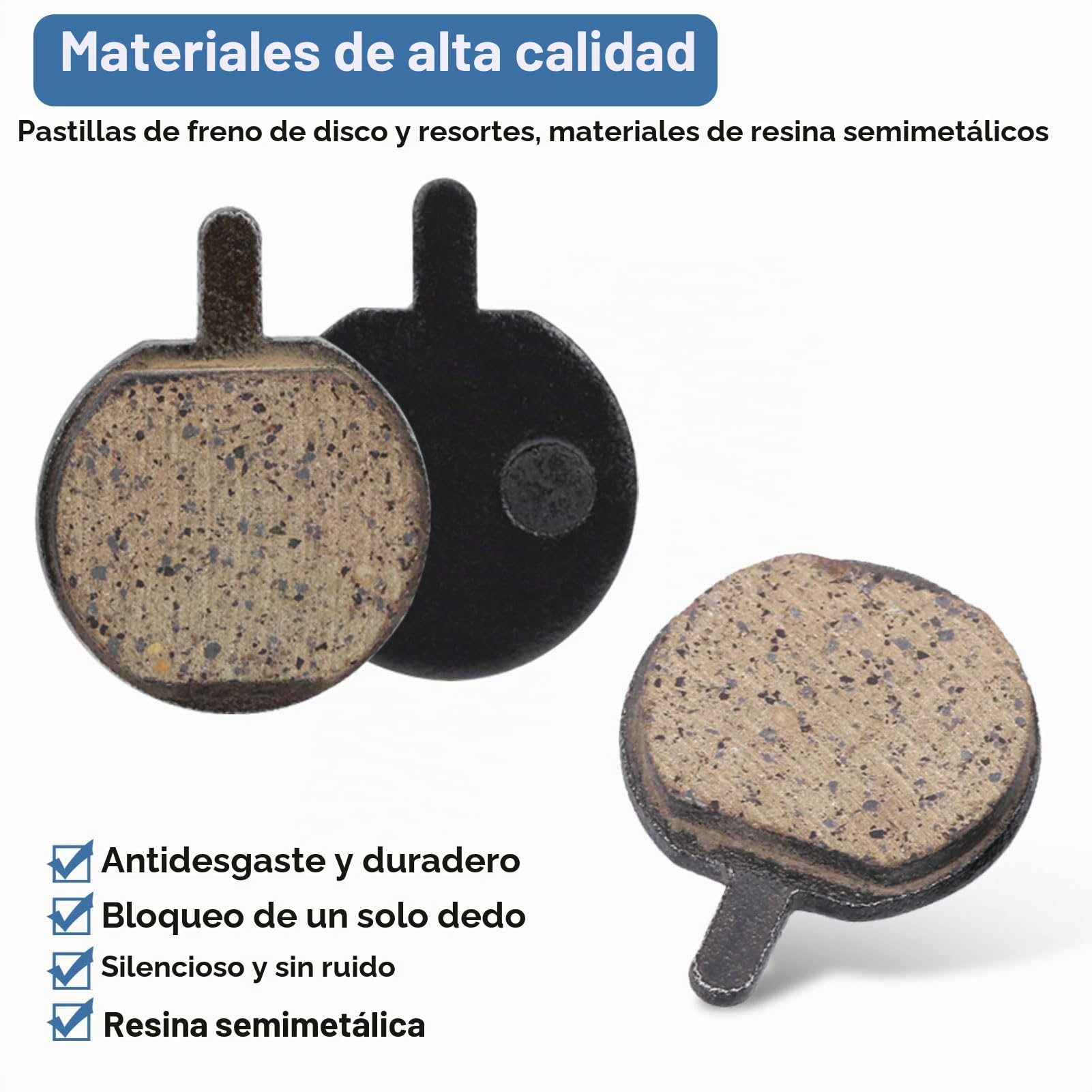 Cyrank 5 Pares de Pastilla De Freno De Disco Semimetálico De Resina Negra, Eléctrico Pastillas de Freno, Piezas de bajo Ruido y Resistencia al Desgaste para Bicicleta de montaña
