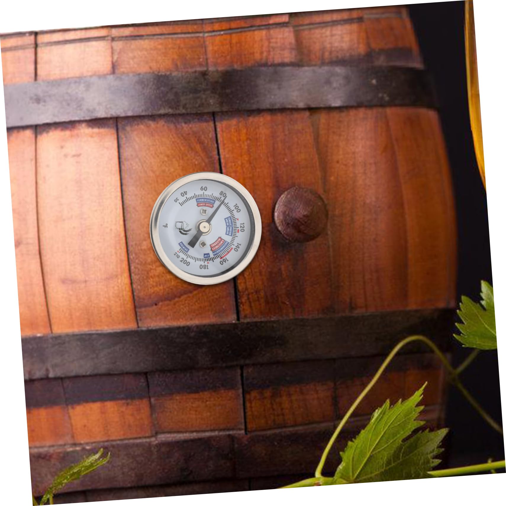 Termómetro Para Elaboración De Vino y Cerveza Casera, Acero Inoxidable 304 Anticorrosión, Doble Metal Axial, Rosca Para Olla y Barril, 2 Pulgadas, Precisión Profesional