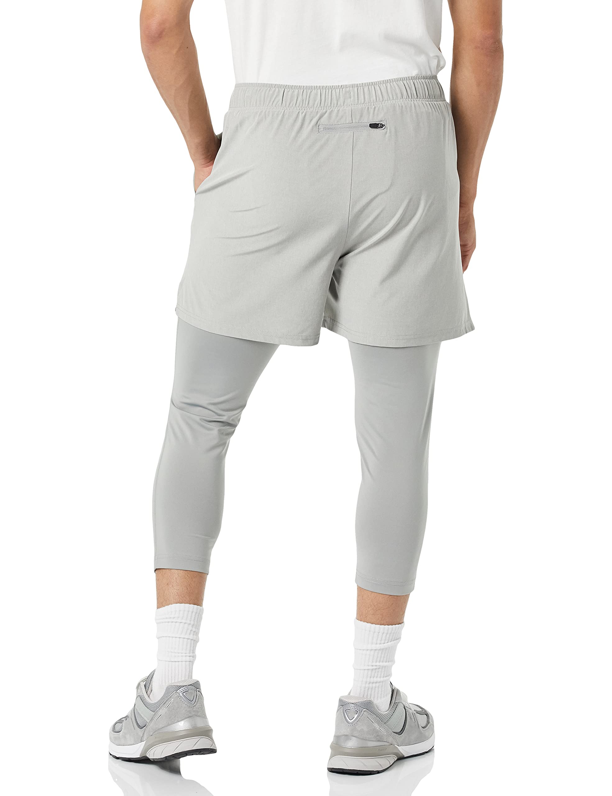 Amazon Essentials Pantaloncini da Corsa Intrecciati a Doppio Strato Anti-umidità Uomo