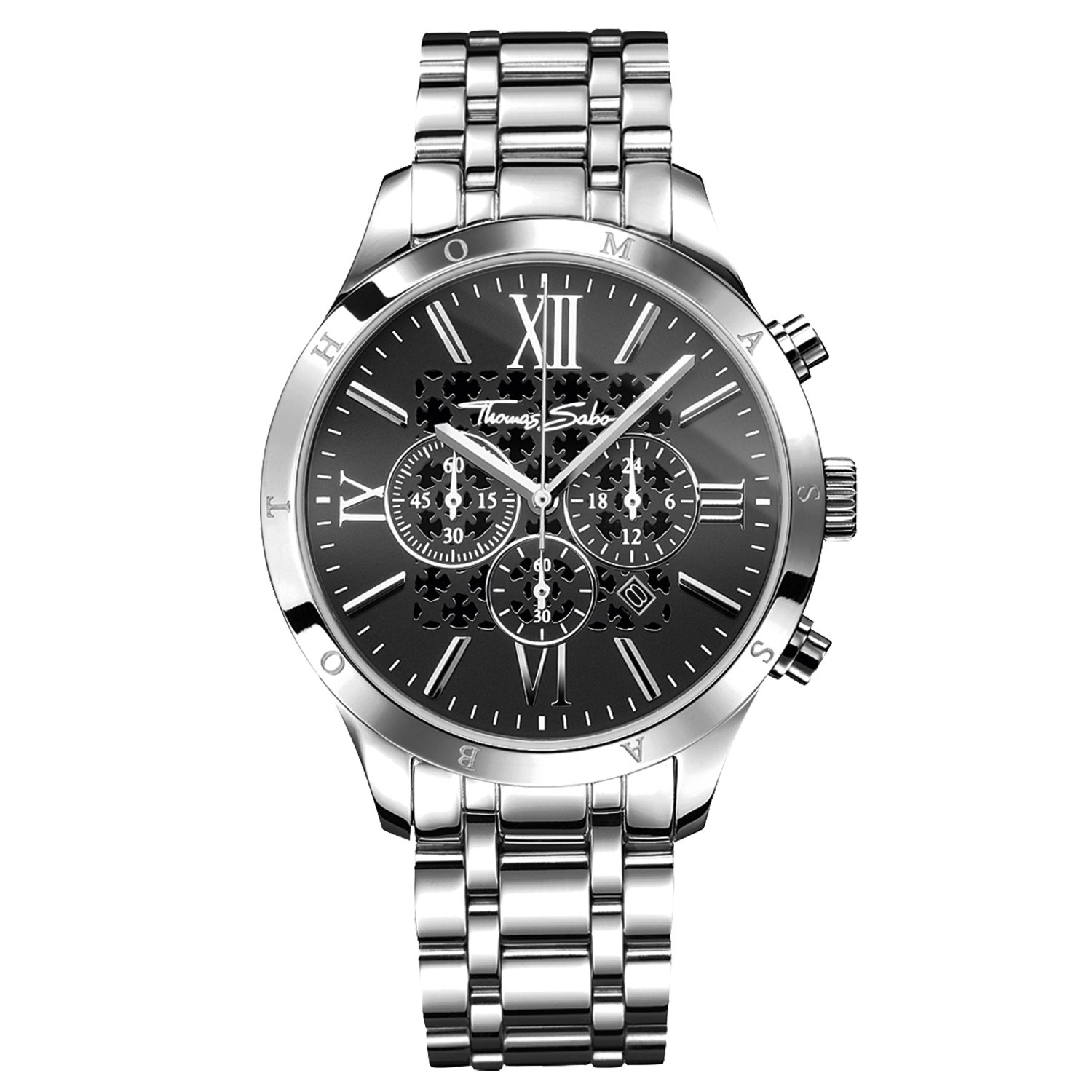 Thomas Sabo Watches Unisex Black Thomas Sabo Rebel At Heart Stainless Steel Watch Wa0015-201-203