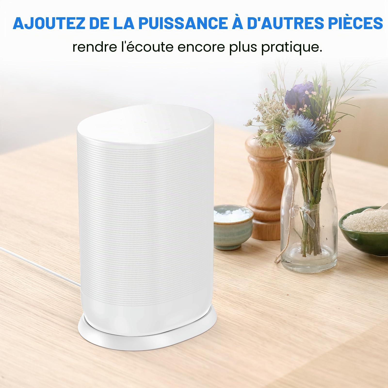 Base de charge pour Sonos Move 2ème et 1ère génération avec adaptateur 45 W (blanc)
