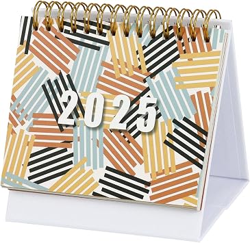 Mini Desk Calendar 2024-2025,Standing Desk Calendar from Jul.2024 to Dec.2025 18 Months Small Desk Calendar 2024-2025,Flip Calendar for Desk Colorful