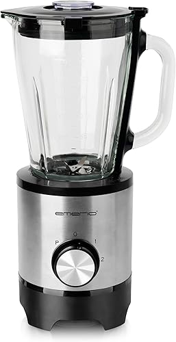 Miniatura 4 de EMERIO BL-130988 Licuadora con recipiente de vidrio de 1,5 litros, sin BPA, función Crush Ice, 2 velocidades + función de pulso, 4 cuchillas de