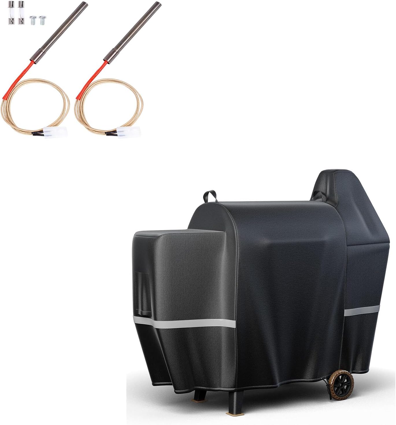 QuliMetal Grill Hot Rod Ignitor Kit Replacement Parts and Grill Cover for Pit Boss