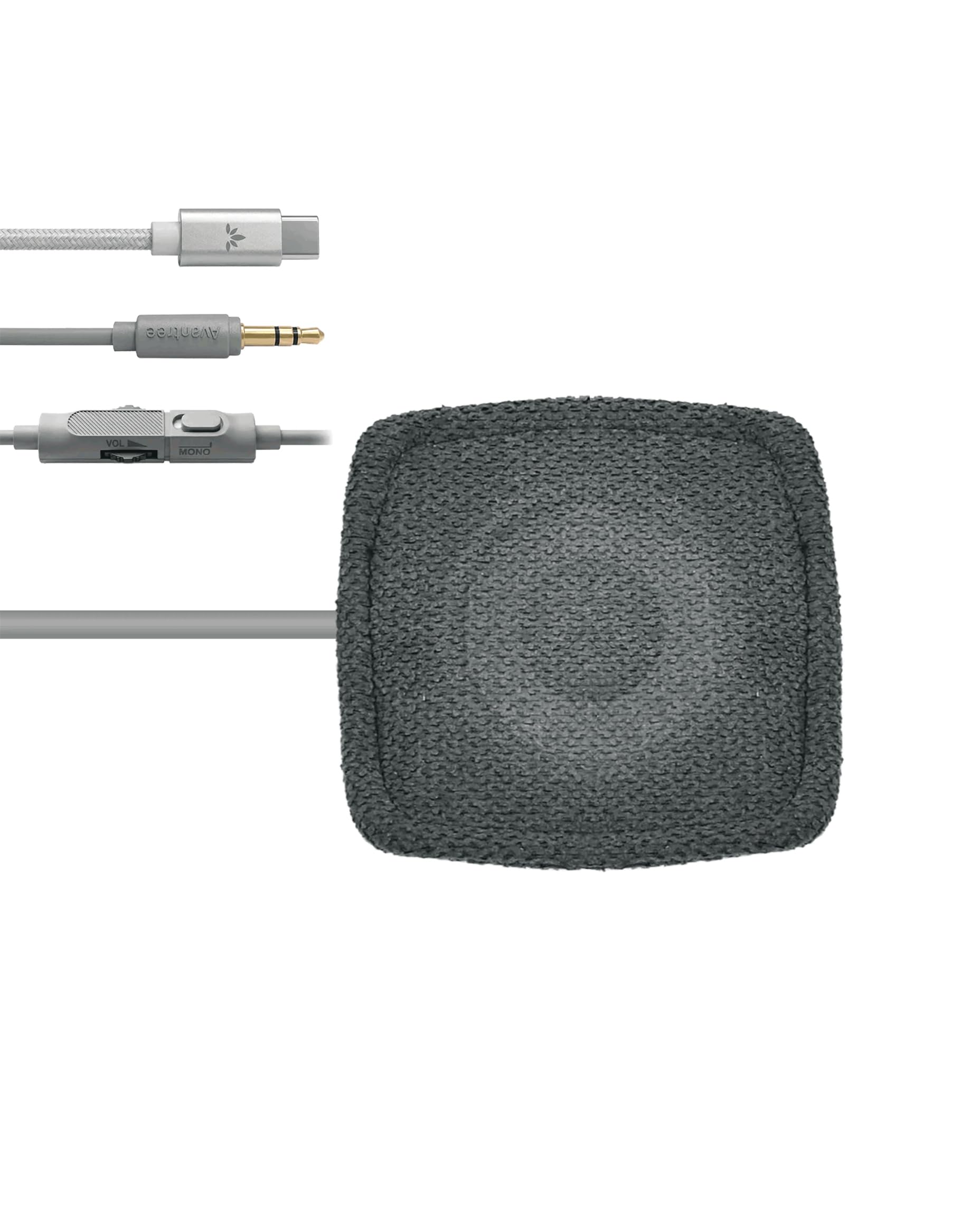 Avantree Slumber Mini – 有線ピロースピーカー 超薄型 枕の下 睡眠用スピーカー やさしいステレオサウンド 充電不要 音量調節 USB-C & AUX対応 ポッドキャストとオーディオブック対応 スリープヘッドホン 睡眠改善 安眠グッズ
