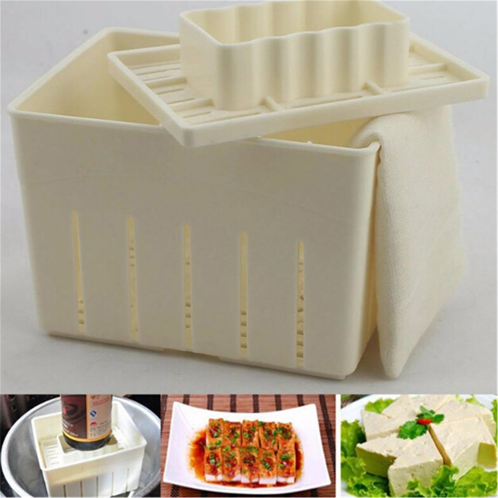 Sperrins Tofu Press Mould Plastic DIY Homemade Tofu Maker Pressing Mold Kit Kitchen Tools