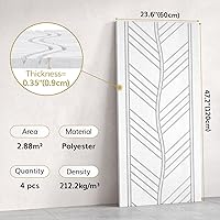 Vista 2 de TONOR 4 PCS Acoustic Panels, 47.2″ x 23.6″ x 0.35″ Leaf Pattern Soundproof Wall Panels, Full Self-Adhesive, Sound Absorbing Panels for Echo