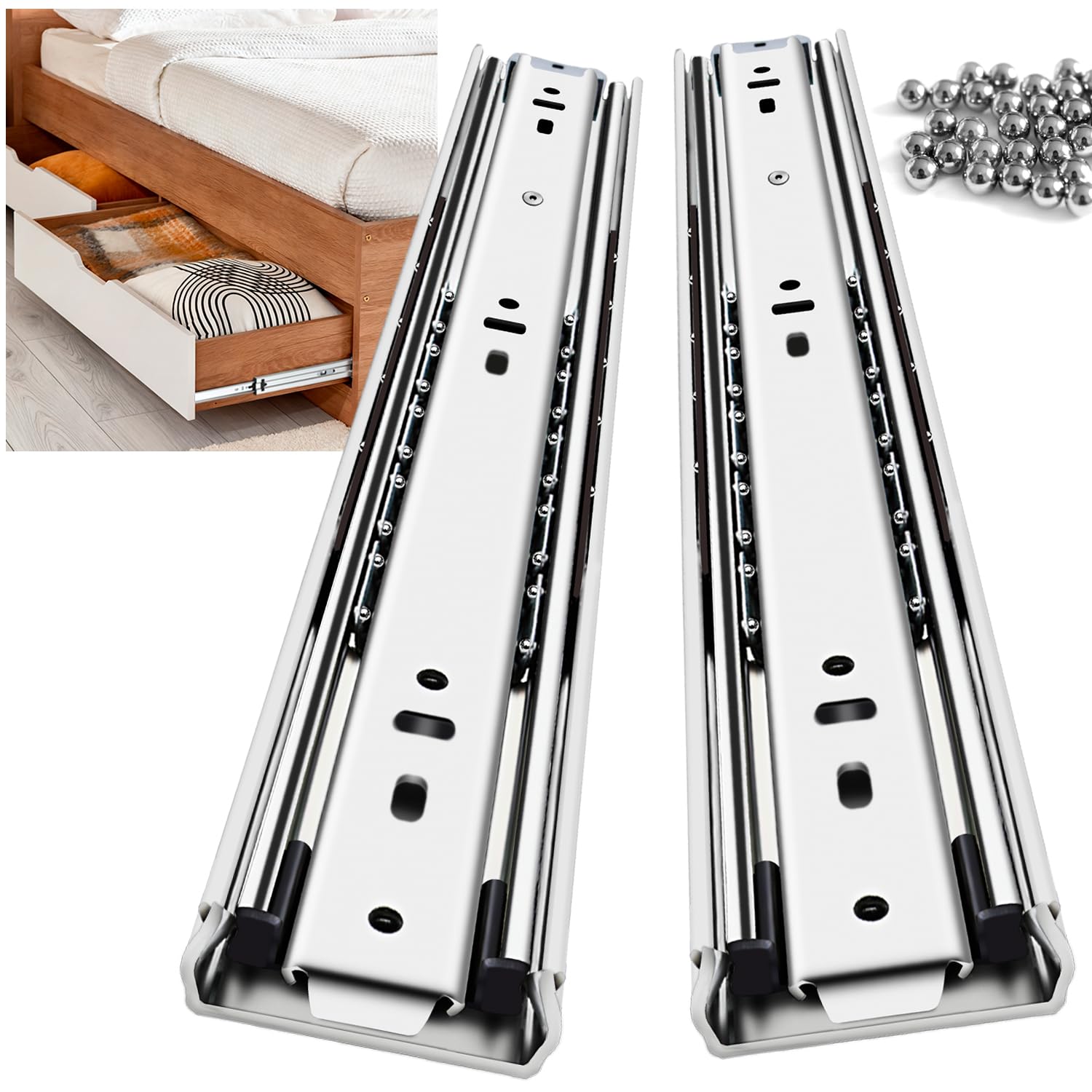 metal tracks for dresser drawers VAGUDE Heavy Duty Drawer Slides Full Extension Side Mount 14 16 18 20 22 24 26 28 30 32 34 36 40 Inch 150 Lbs Cabine Rails Glides Runner 1 Pair (Without Lock, 22 Inch) event-bags LNLS dress colors:Cream CVC With an upgraded load Mini Dress Lilac Jamie