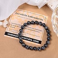 Vista 463 de MASSIVE BEADS Pulsera elástica de yoga hecha a mano con piedra natural, cristal curativo, energía, regalos para adultos unisex de 0.157 in, 0.236