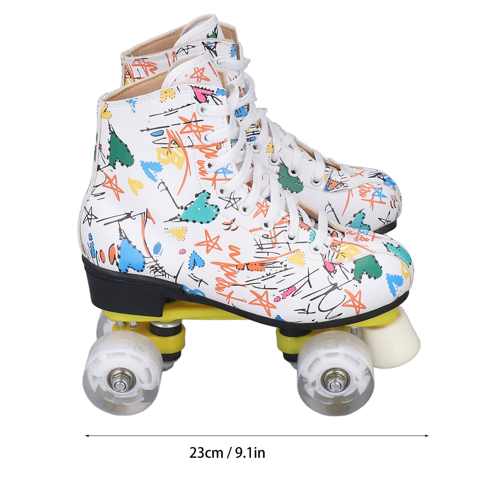 Łyżworolki z podwójnym rzędem, trwały design z wysoką cholewką