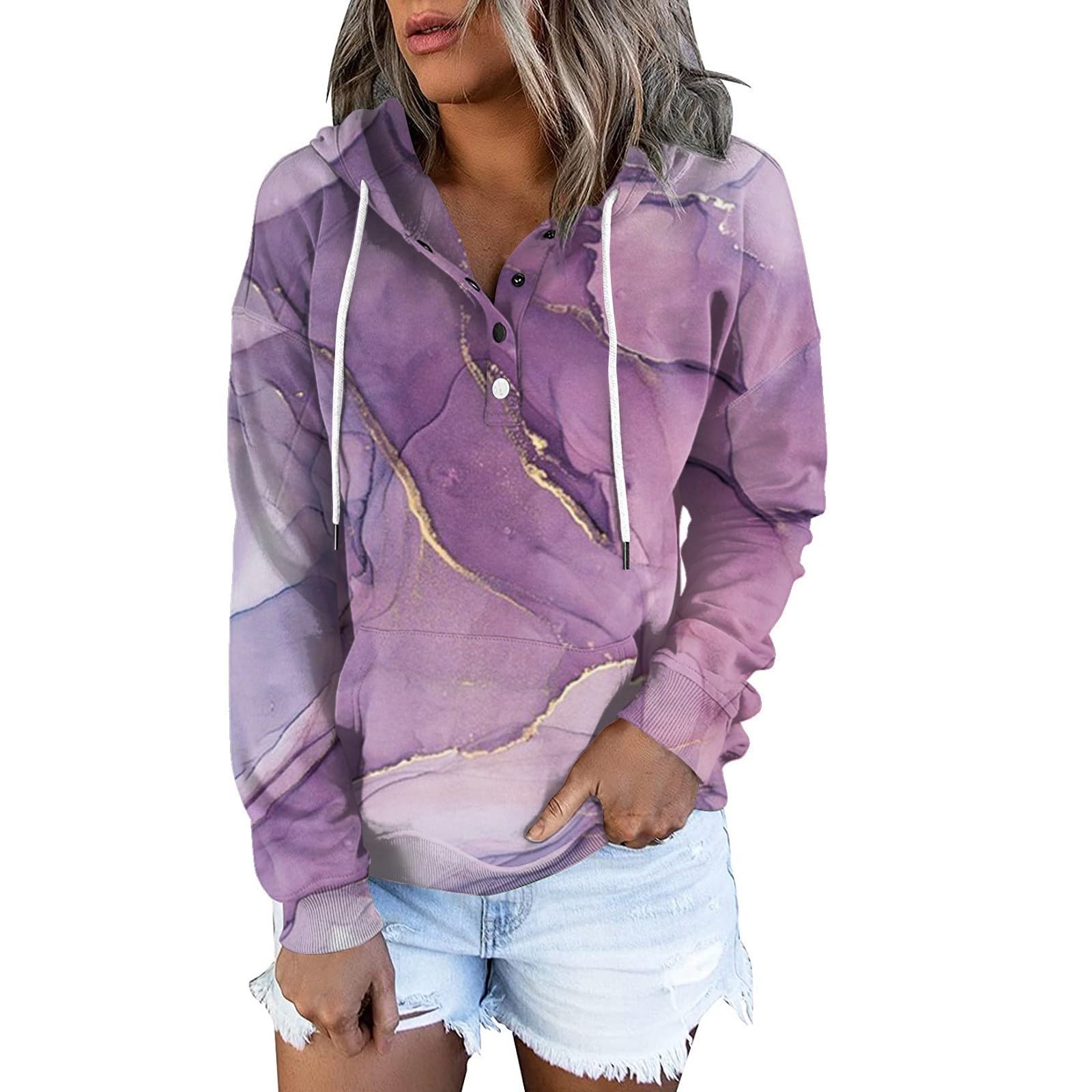 Women's Hoodie Hoodies Uk Pullover Plain Sweatshirt Print Shirt Long Sleeve Tops Jumper Hoodies, S-2XL