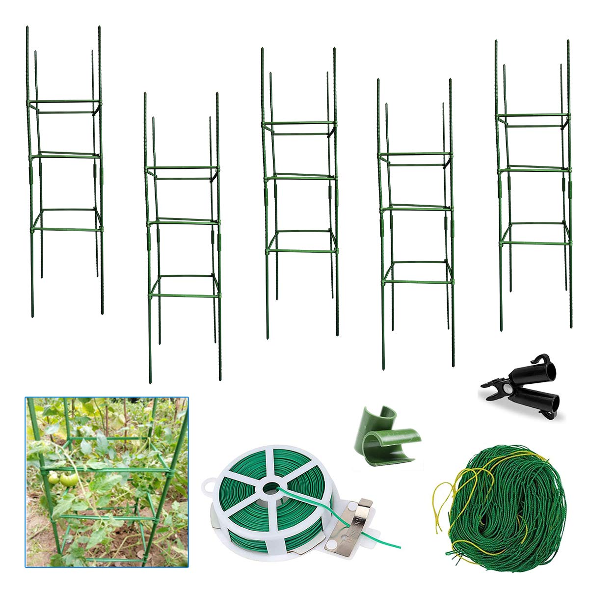 Buy DoCred Tomato Cage Set of 5 Plant Support Cage Tomato Cages