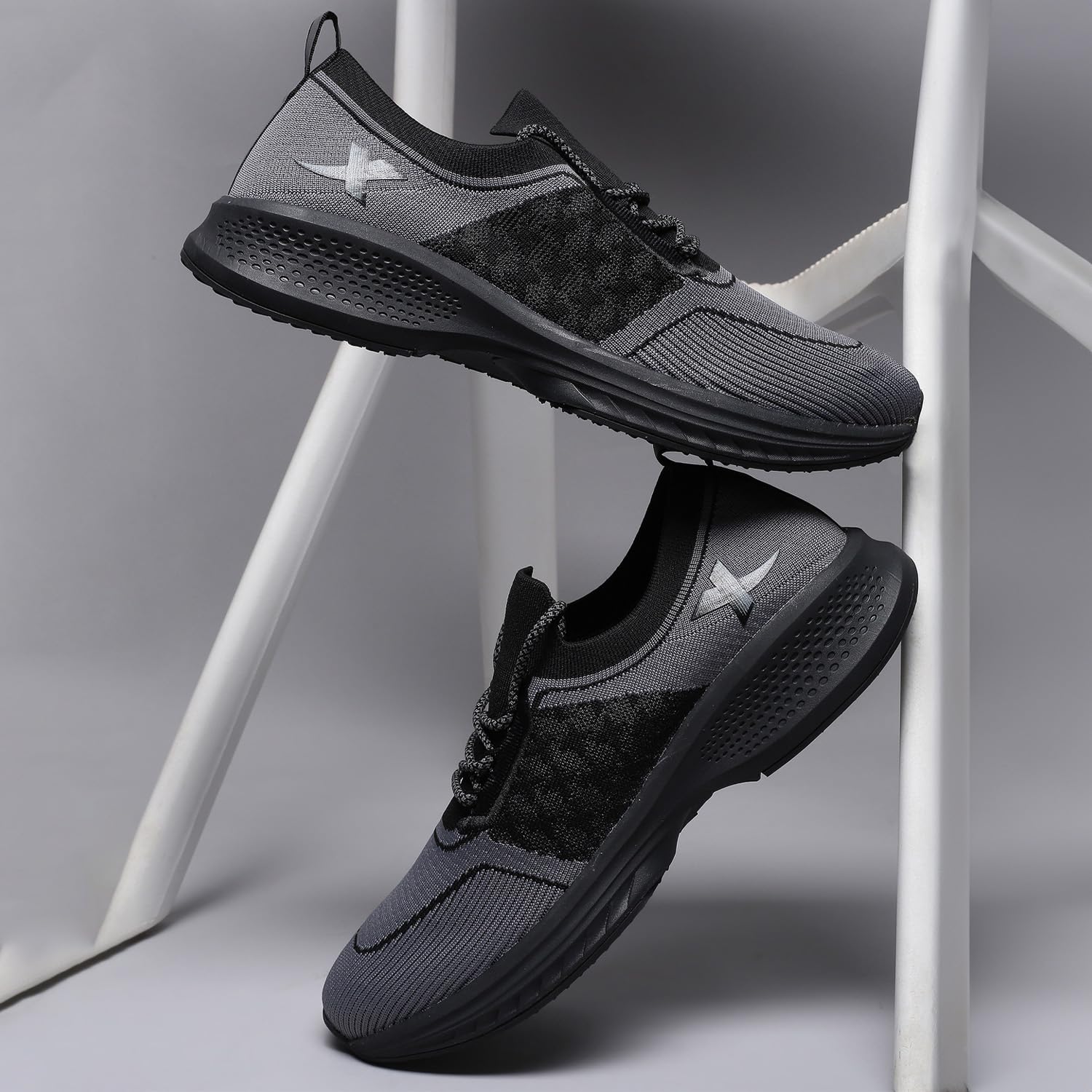 XTEP Grey & Black Walking Shoes for Men Euro 40 1
