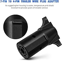 Vista 5 de Nilight Adaptador de remolque de hoja plana de 7 vías a 4 vías, carcasa de nailon resistente a prueba de agua, conector de cableado de 7 pines a 4