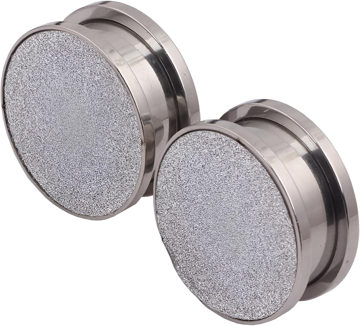 1 Pairs Silvery 4 mm(6 G) Solid Screw Ears Gauges Stretcher Expander Gage Septum Stretching Flesh Ear Tunnels Hide Earrings Plugs Body Piercing Jewelry Stainless Steel Women Men