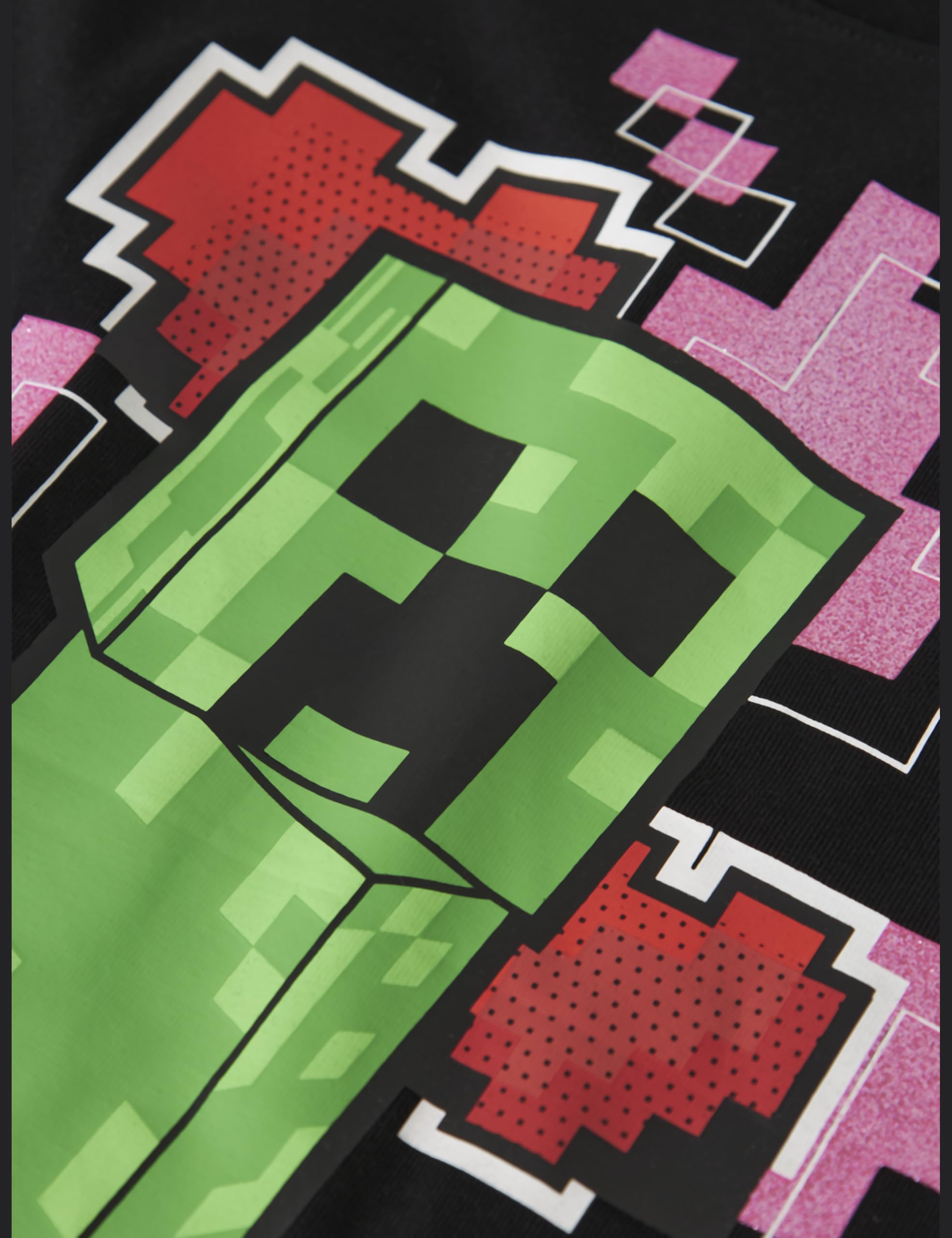 Nkfjyra Minecraft Ss Nreg Top Box Bfu, czarny, 122-128