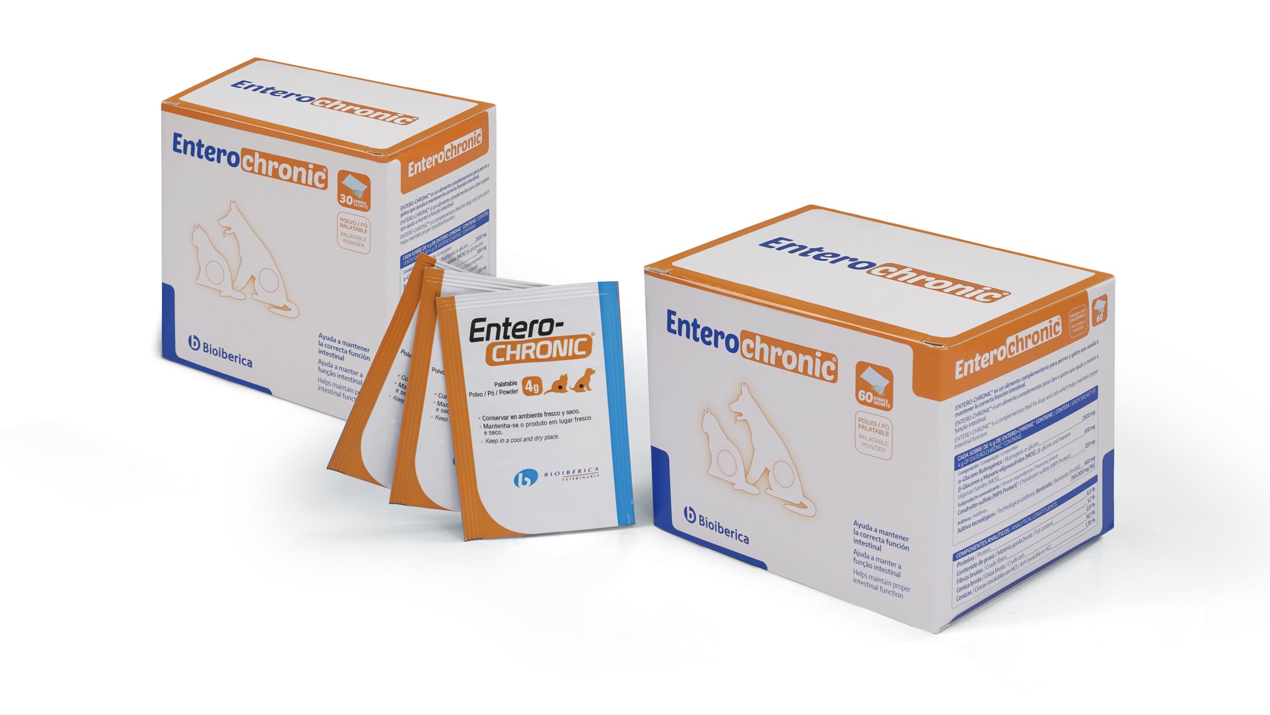 Bioiberica Pack de 60 Sobres de Antidiarreico Entero-Chronic