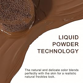 Erinde Upgrade Liquid Freckle Pen, Fake Freckles Stamp Air Cushion, Long Lasting Waterproof Quick Dry Lifelike Magic Freckles Stamp Marker for Natural Sunkissed Makeup, 01 Saddle Brown