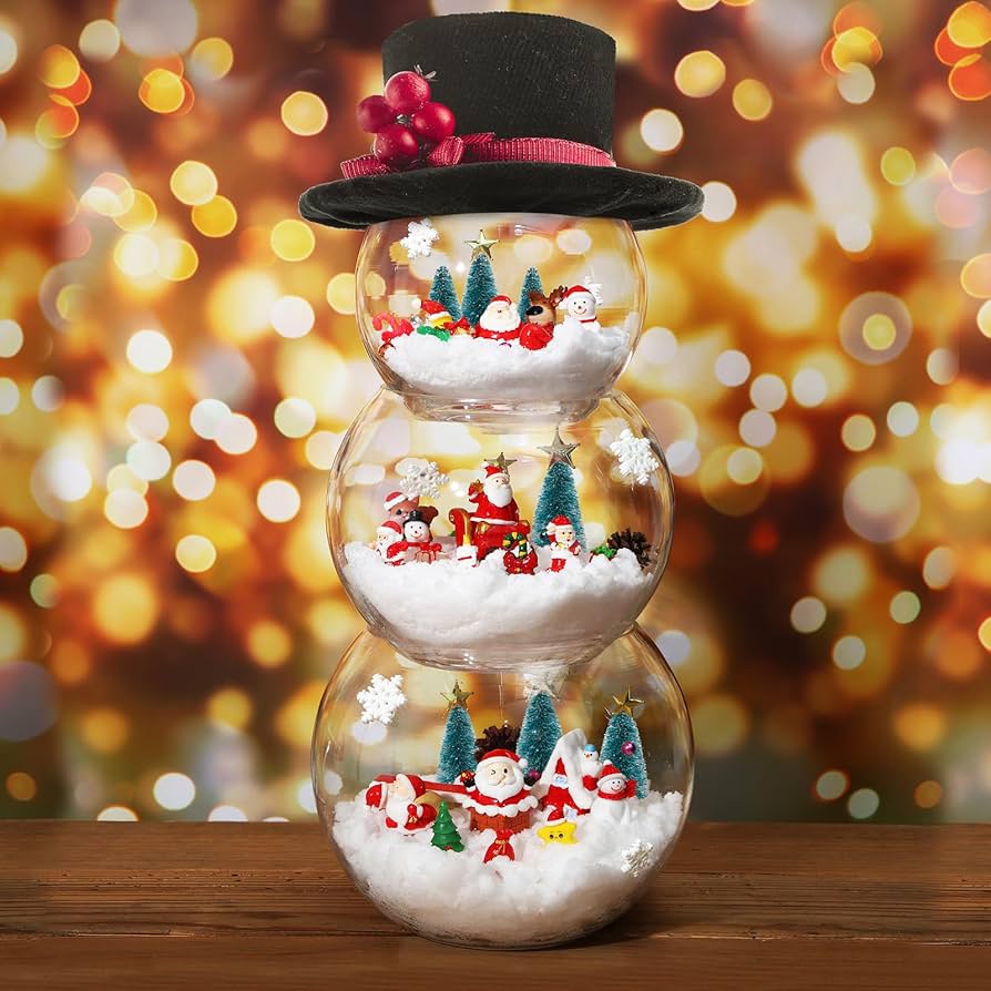 Amazon.com: 96 Pcs Miniature Ornaments for Snow Globe Kit